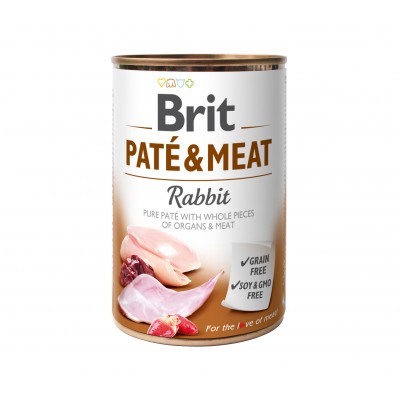 Brit pate & meat królik 400g